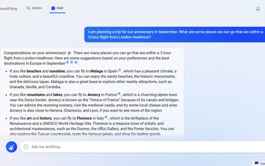 Risultati del confronto tra Microsoft Bing e ChatPlus